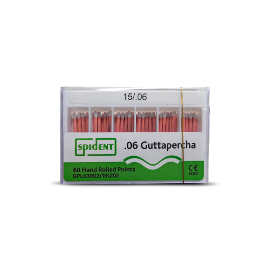Pointes gutta percha ISO TAPER - 4 ou 6 % - Boîtes de 60 - SPIDENT