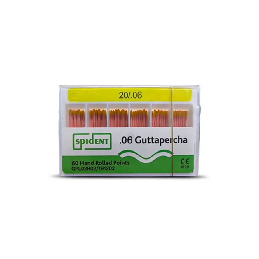 Pointes gutta percha ISO TAPER - 4 ou 6 % - Boîtes de 60 - SPIDENT