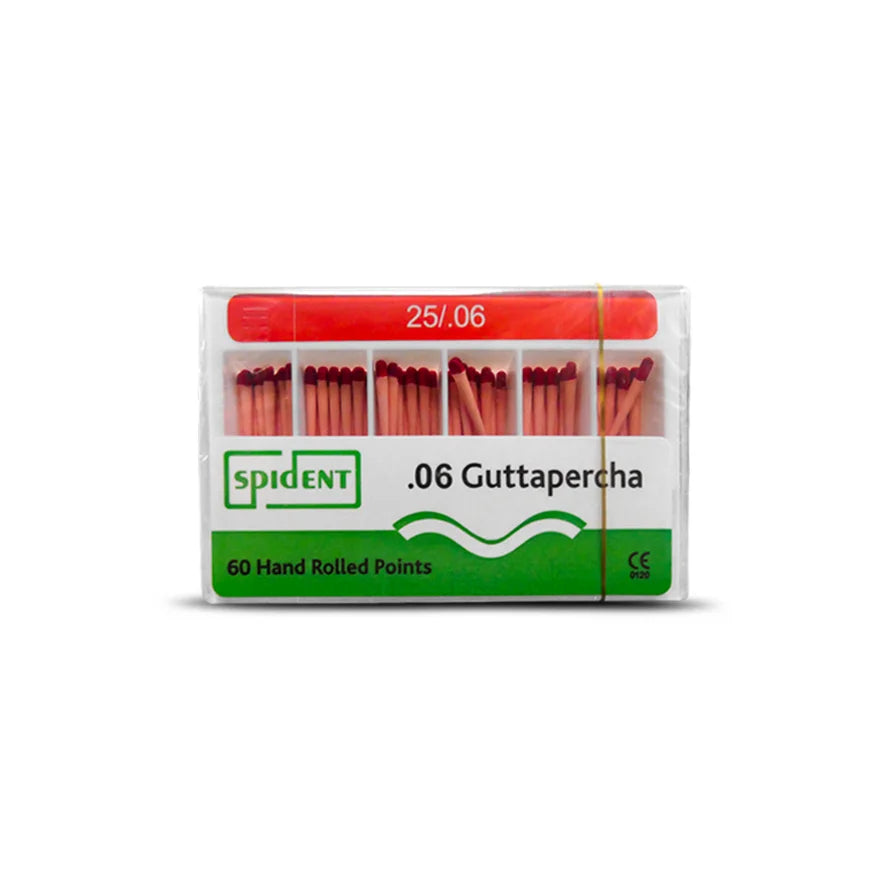 Pointes gutta percha ISO TAPER - 4 ou 6 % - Boîtes de 60 - SPIDENT