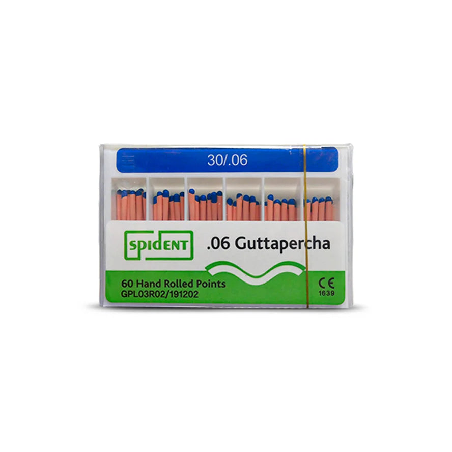 Pointes gutta percha ISO TAPER - 4 ou 6 % - Boîtes de 60 - SPIDENT