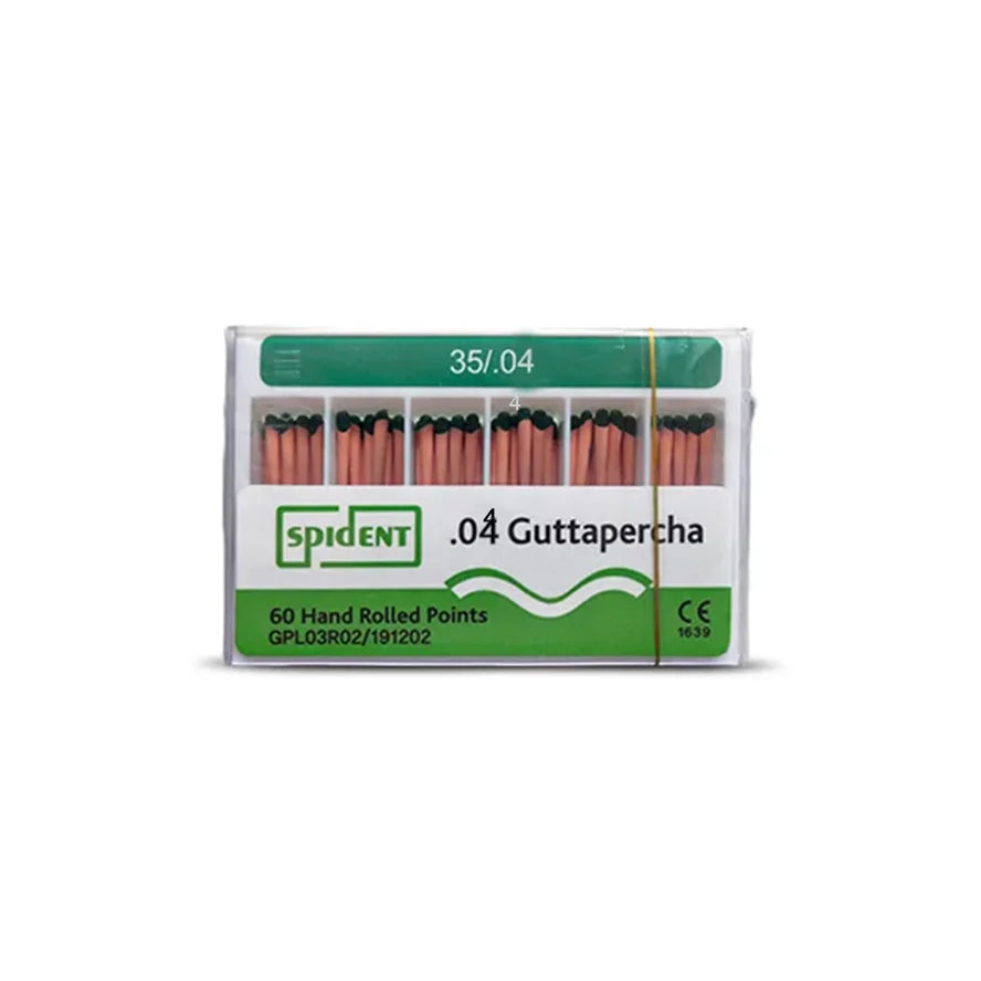 Pointes gutta percha ISO TAPER - 4 ou 6 % - Boîtes de 60 - SPIDENT
