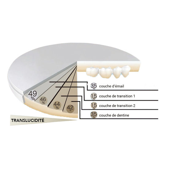Disque zircone Ziris en teinte A, B,C ou D / Ø 98 mm - HUGE - uofti.com