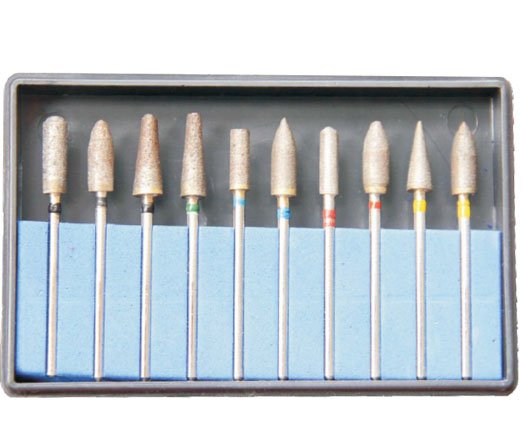 Kit 10 pièces fraises diamantées de finition HP galvanisées à chaud - uofti.com
