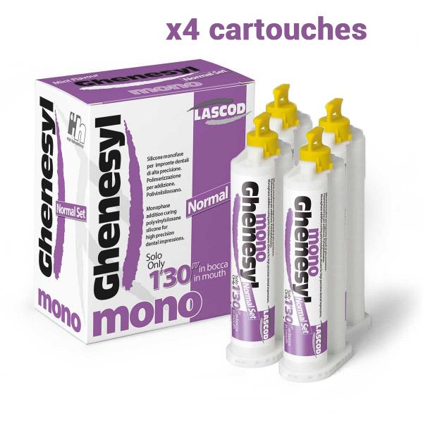 Ghenesyl Mono Silicone par addition monophase : boite 4 cartouches de 50 ml - uofti.com