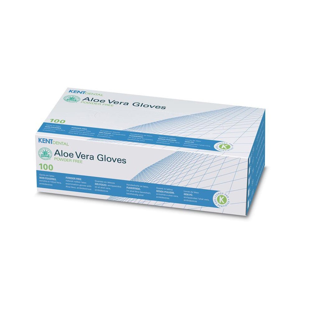 Gants Aloé Vera en latex non poudrés - Kent Dental