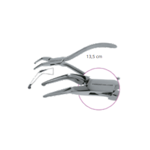 PINCE DE HOW À SERRER LES BAGUES ET LES LIGATURES COUDÉE - 13,5 cm Type 1 - ACTEON - uofti.com