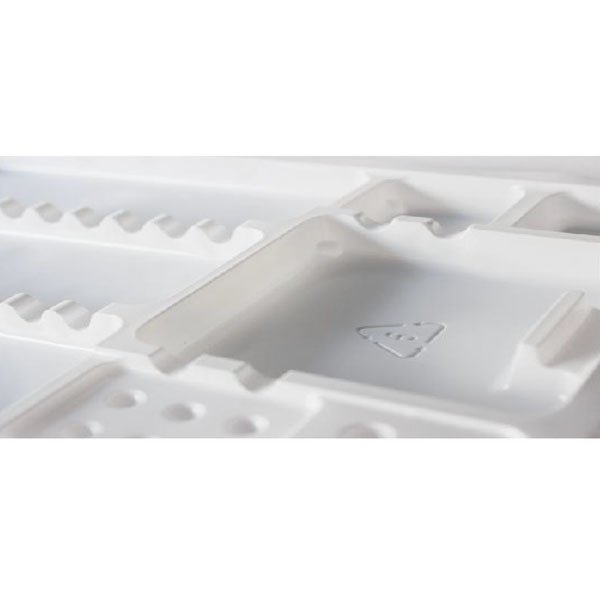 Lot de 400 plateaux jetables en plastique type 3 289x190x17mm - uofti.com