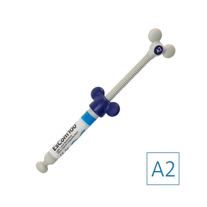 EsCom100 - A2 - 1x 4g Résine composite nano-hybride restauratrice photopolymérisable - uofti.com