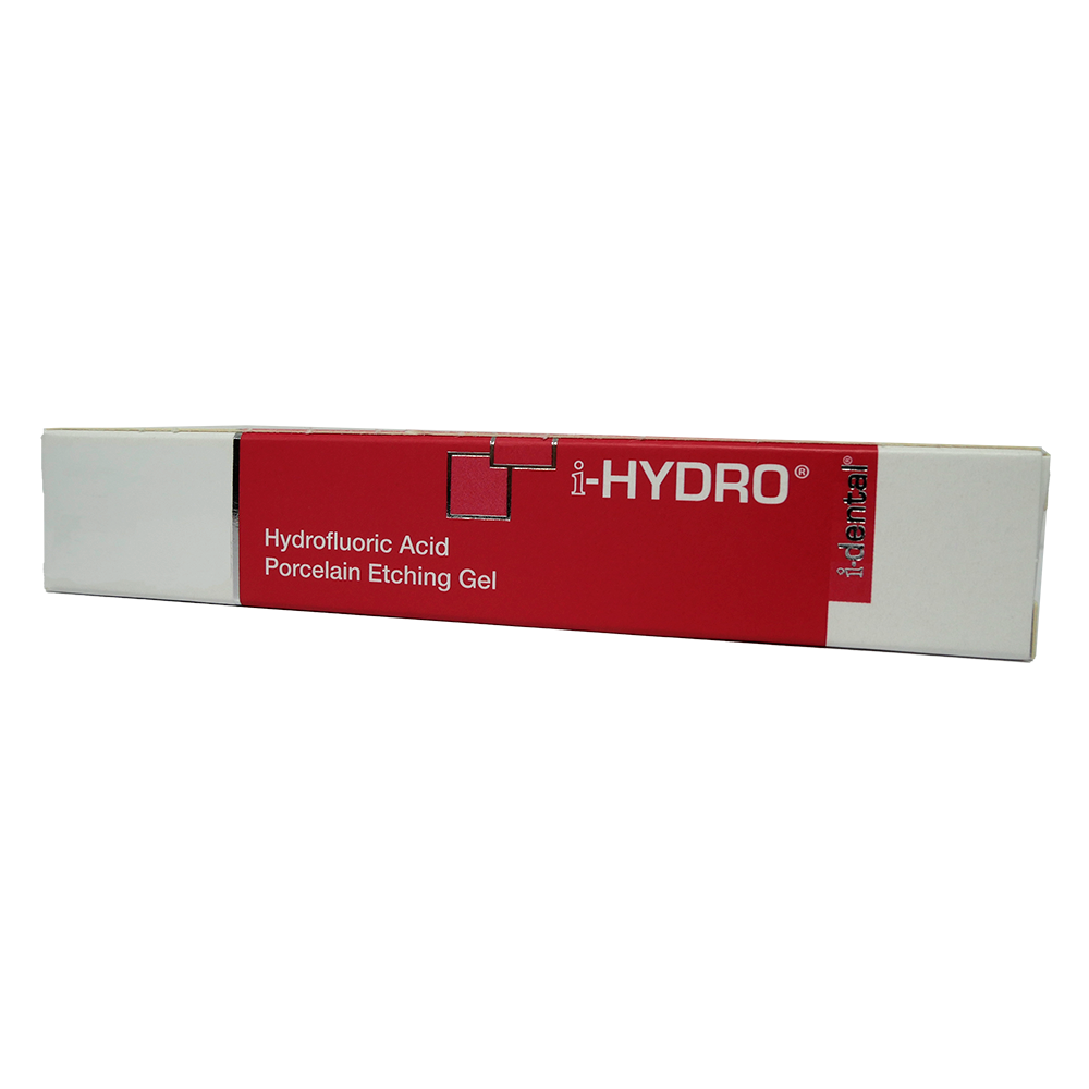 La Seringue d'Acide Porcelaine i-Hydro 9% est un outil spécialisé de qualité professionnelle, spécialement conçu pour le mordançage des restaurations en porcelaine, telles que les couronnes, ponts, inlays, et onlays, avant le processus de scellement. Cette solution d'acide fluorhydrique à 9% offre une méthode efficace pour préparer les surfaces des restaurations en porcelaine, favorisant ainsi une adhérence mécanique optimale.