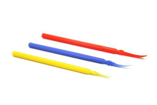 Sachet de 100 cales ou coins interdentaires sécables avec manche - uofti.com