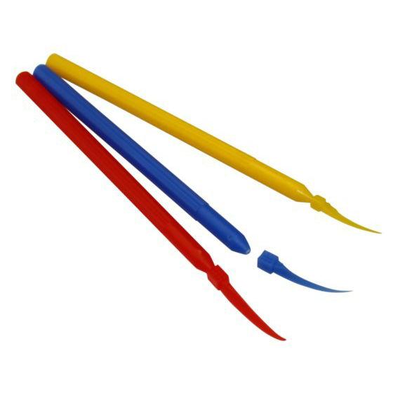 Sachet de 100 cales ou coins interdentaires sécables avec manche - uofti.com
