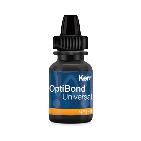 OptiBond Universal est un agent adhésif universel en une seule étape et un seul flacon, indiqué pour les protocoles d'auto-mordançage, de mordançage sélectif ou de mordançage total, et offrant une excellente adhésion sur tous les substrats et surfaces, tant pour les restaurations directes qu'indirectes.