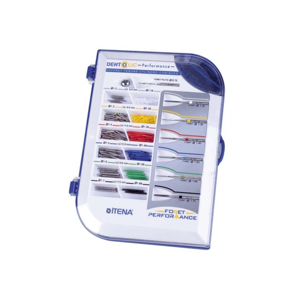 Coffret Performance - Tenons et clavettes cylindro-coniques - DENTOCLIC ITENA - uofti.com