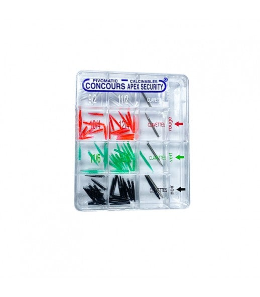 Coffret de tenons calcinables Concours - Pivomatic - uofti.com