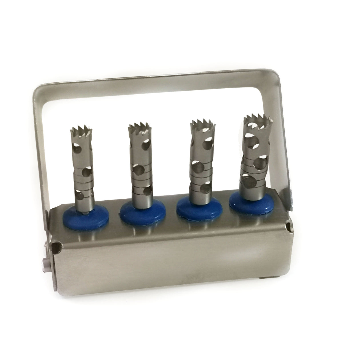 Kit 4 trépans avec son support. Profondeur totale 18 mm - uofti.com