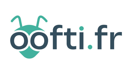 Logo représentant uofti.com et sa mascotte la fourmis. Le matériel dentaire à petit prix !
