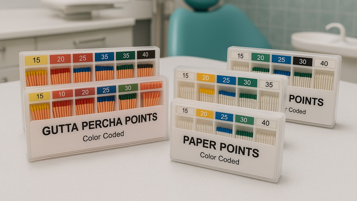 Pointes gutta percha et papier