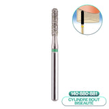 Diamond cylindrical burs with rounded end ISO 140 - COOL CUT