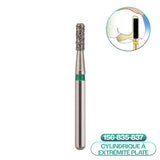 Diamond cylindrical burs with rounded end ISO 156 - COOL CUT