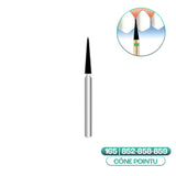 Diamond conical burs with pointed end ISO 165 - COOL CUT