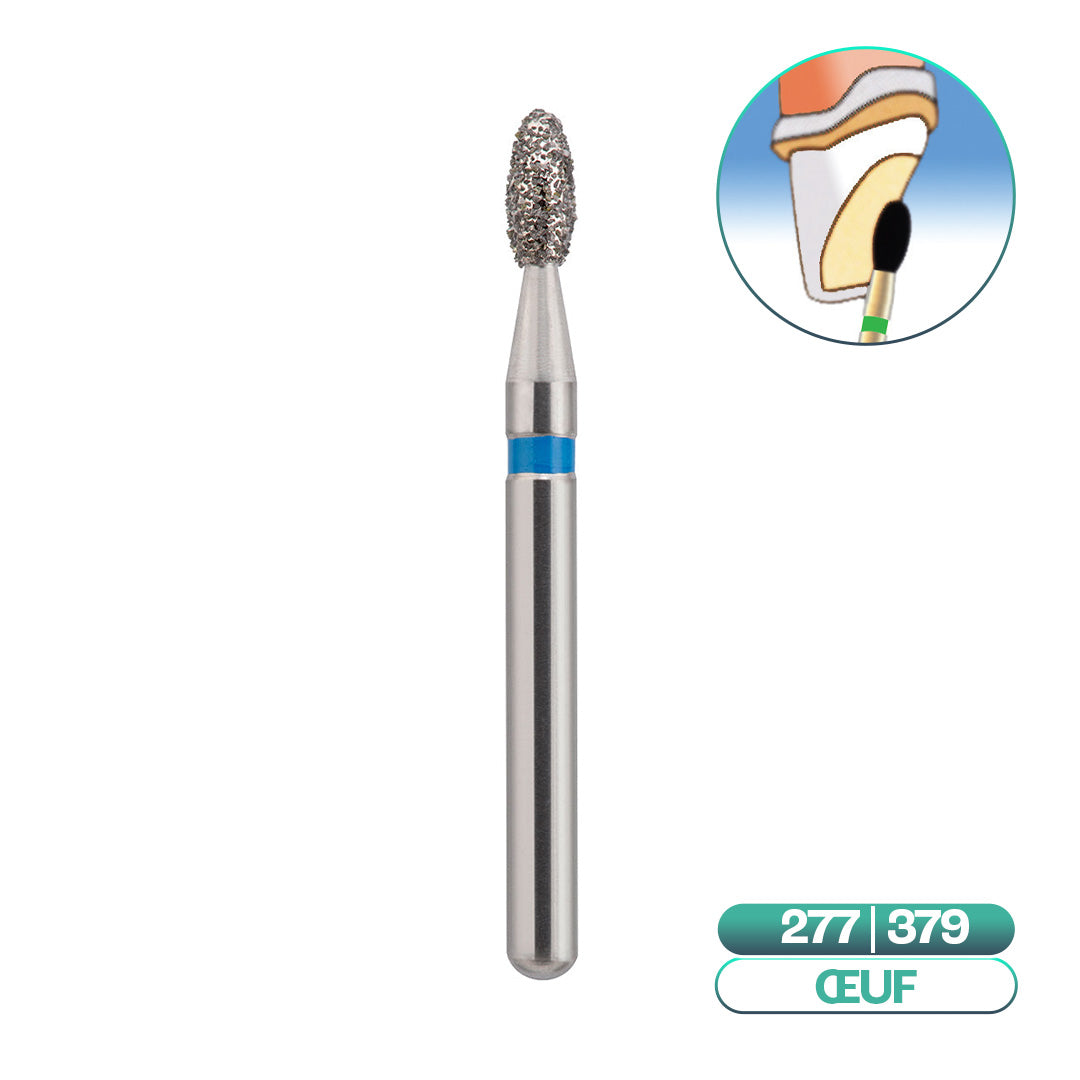 Diamond egg-shaped burs ISO 277 - COOL CUT