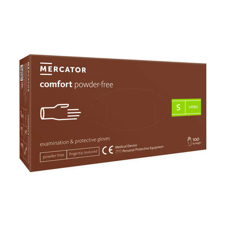Gants d'examen et de protection x100 -  Latex sans poudre - MERCATOR - Dental Coop - uofti.com