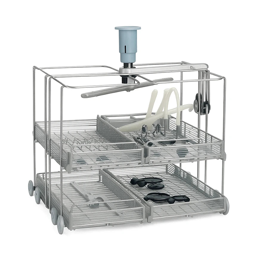 Chariot de lavage SMEG avec bras d’aspersion intégré, pour 4 paniers CSKDIN. Lavage uniforme haute capacité, compatible WD4290-SC-00G - uofti.com