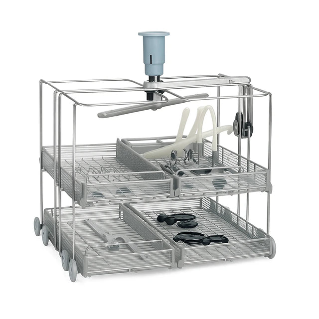 Chariot de lavage SMEG avec bras d’aspersion intégré, pour 4 paniers CSKDIN. Lavage uniforme haute capacité, compatible WD4290-SC-00G - uofti.com