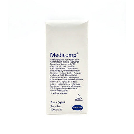 Lot de 100 compresses non tissées non stériles 5x5cm ou 7.5x7.5 cm - Medicomp® Hartmann - uofti.com