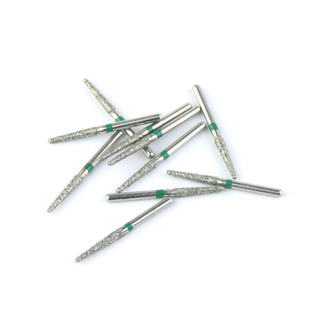 Fraises Diamantée FG x5 - Tête cône à extrémité ronde - Hauteur 22 mm - Iso : 199 - DIAN FONG - Dental Coop