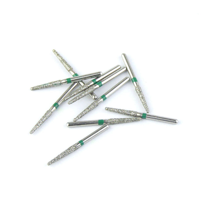 Fraises Diamantée FG x5 - Tête cône à extrémité ronde - Hauteur 22 mm - Iso : 199 - DIAN FONG - Dental Coop