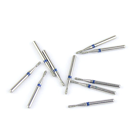 Fraises Diamantée FG x5 - Tête cône à extrémité ronde - Hauteur 19 mm - Iso : 233 - DIAN FONG - Dental Coop