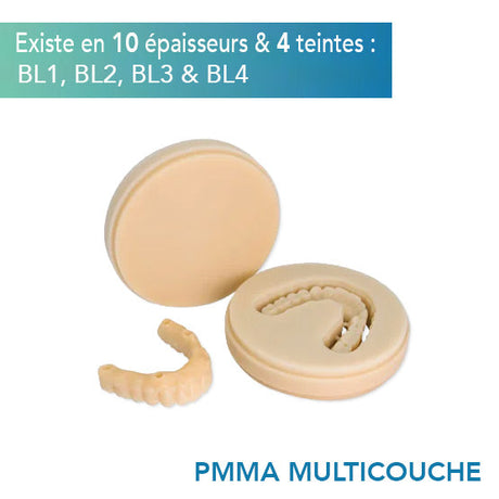 Disque PMMA Multicouche - Teintes BL1, BL2, BL3 & BL4 - 10 épaisseurs - HUGE - uofti.com