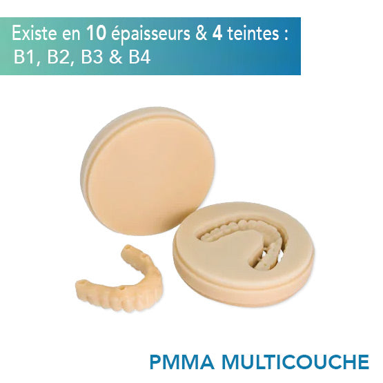 Disque PMMA Multicouche - Teintes B1, B2, B3 & B4 - 10 épaisseurs - HUGE - uofti.com