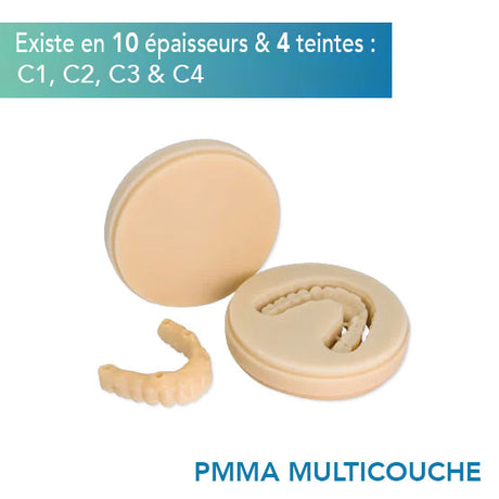 Disque PMMA Multicouche - Teintes C1, C2, C3 & C4 - 10 épaisseurs - HUGE - uofti.com
