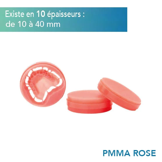 Disque PMMA Rose 98/95 mm - existe en 10 épaisseurs - HUGE - uofti.com