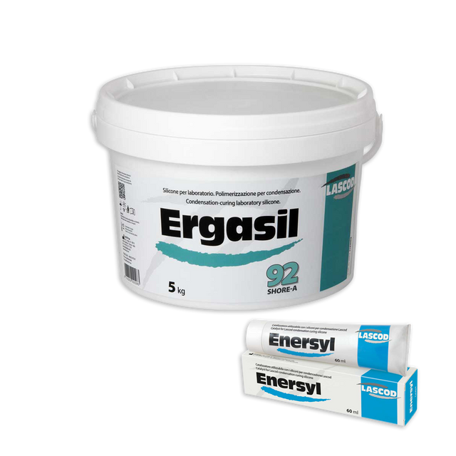 Pack silicone de laboratoire Ergasil 5kg et catalyseur Enersyl 60ml Lascod