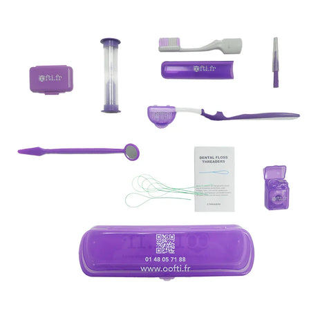 Kit dentaire orthodontique - Bleu ou violet - uofti.com