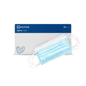Masque chirurgical trois plis – Mercator - Type II. Boîte de 50 masques, disponibles à l’unité, par carton de 10 boîtes ou carton de 40 boîtes (soit 2000 masques). Idéal pour un usage médical, professionnel ou quotidien. uofti.com