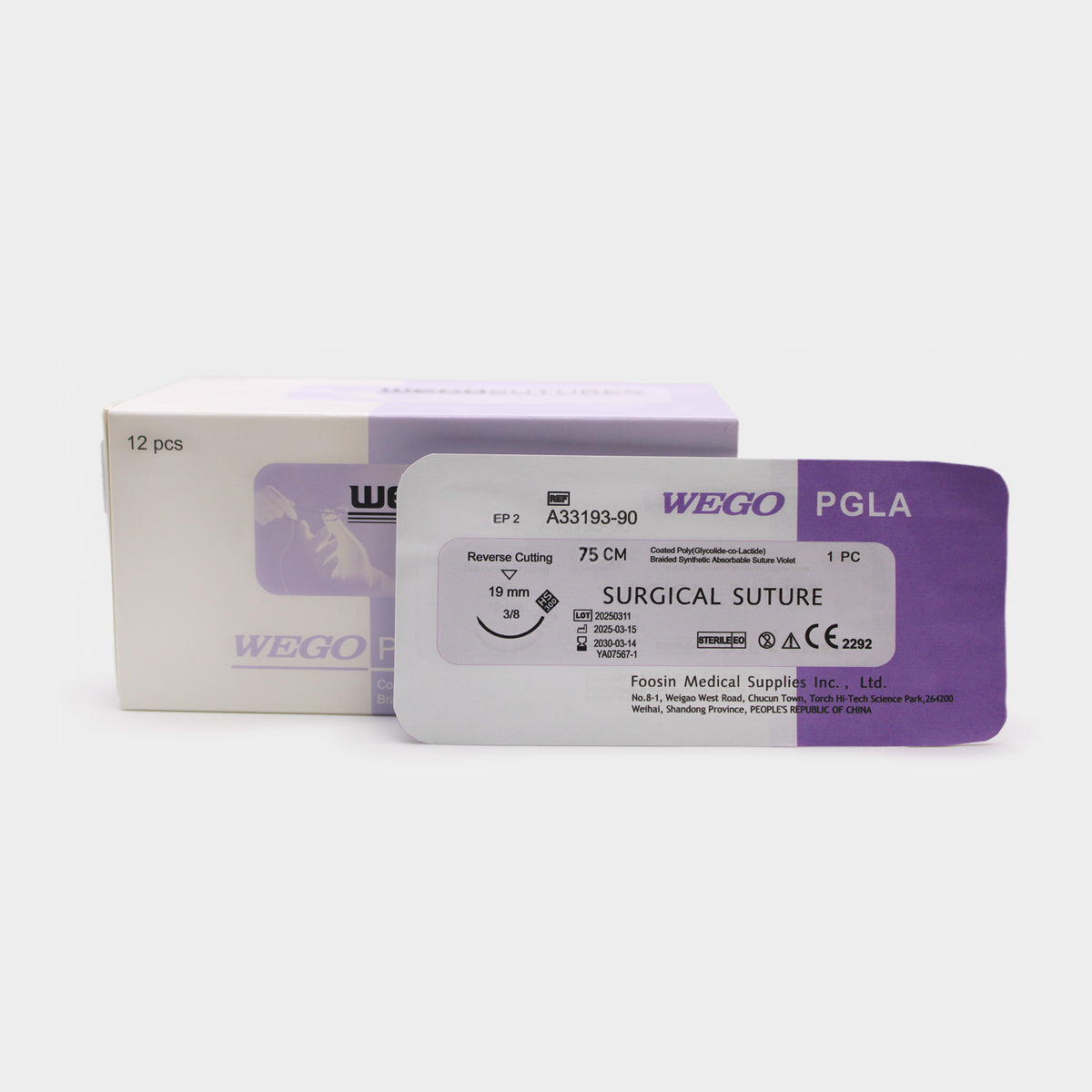 Fil de suture PGLA - Boîte de 12 - WEGO