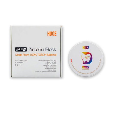 Disque zircone premium 3D - Teintes A1, A2, A3, A3.5 & B4 - 7 épaisseurs - HUGE - uofti.com