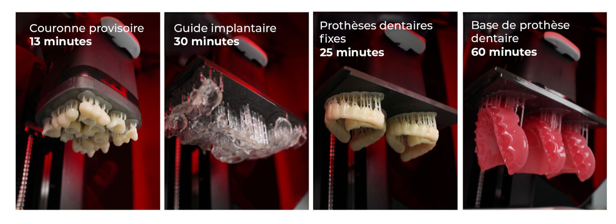 Imprimante dentaire 3D - Edge mini - RAYSHAPE - Couronne provisoire 13 minutes, Guide implantaire 30 minutes, Prothèses dentaires fixes 25 minutes, Base de prothèse dentaire 60 minutes - uofti.com