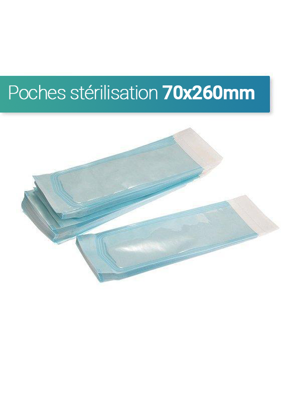 Gaine de stérilisation x200 - 70 x 260 mm