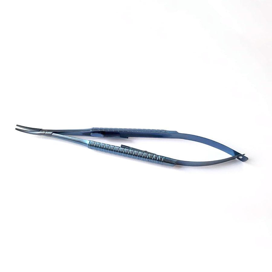 Porte-aiguille à lames courbées de Castroviejo 14cm en titane - uofti.com