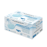 Masques chirurgicaux 3 plis type IIR - Boite de 50, différents coloris - Karman Healthcare - uofti.com
