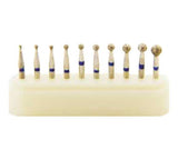 Kit de 10 fraises diamantées grain moyen têtes rondes FG - uofti.com