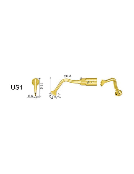 Insert US1 pour chirurgie piezo - WOODPECKER - uofti.com