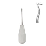 Elévateur luxateur à contre angle 3mm manche silicone - uofti.com