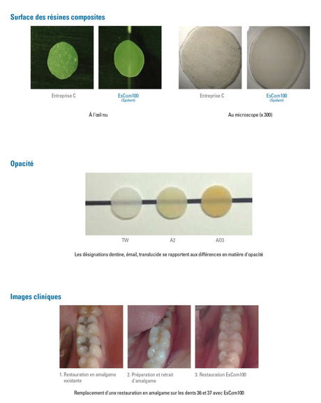 EsCom100 - A1 - 1x 4g Résine composite nano-hybride restauratrice photopolymérisable - uofti.com