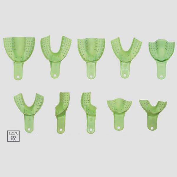 Lot de 10 porte-empreintes perforés autoclavables en plastique - uofti.com